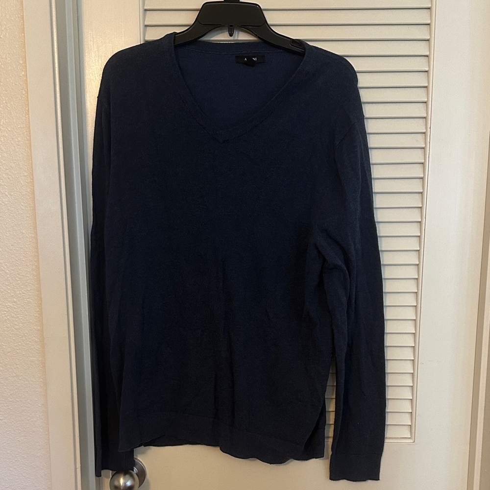 Alfani Deep Blue V-Neck Sweater